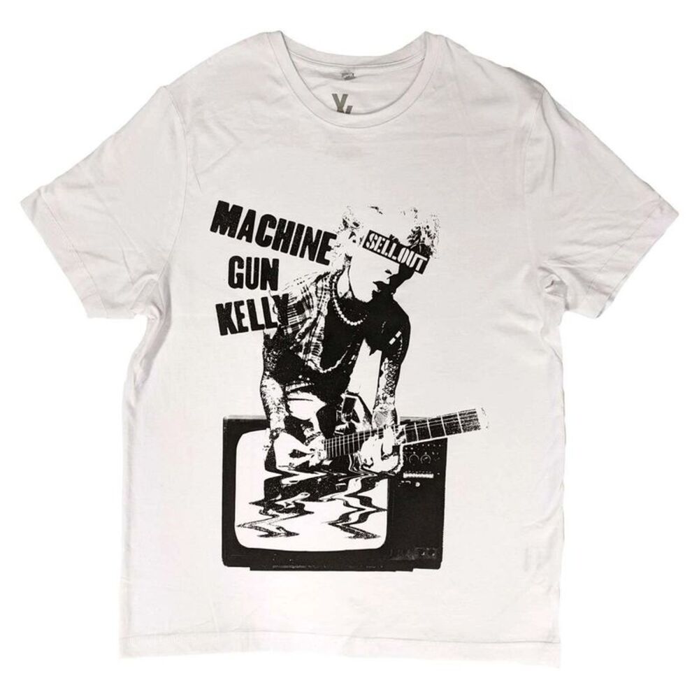 Machine Gun Kelly Unisex Adult TV Warp Cotton T-Shirt / White